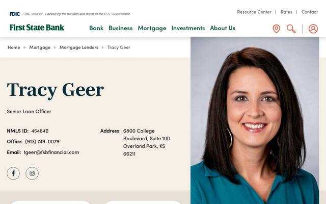 Tracy Geer - First State Bank Mortgage