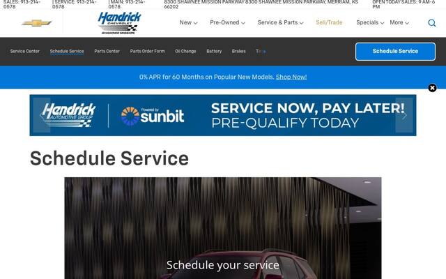 Hendrick Chevrolet Shawnee Mission Service Center