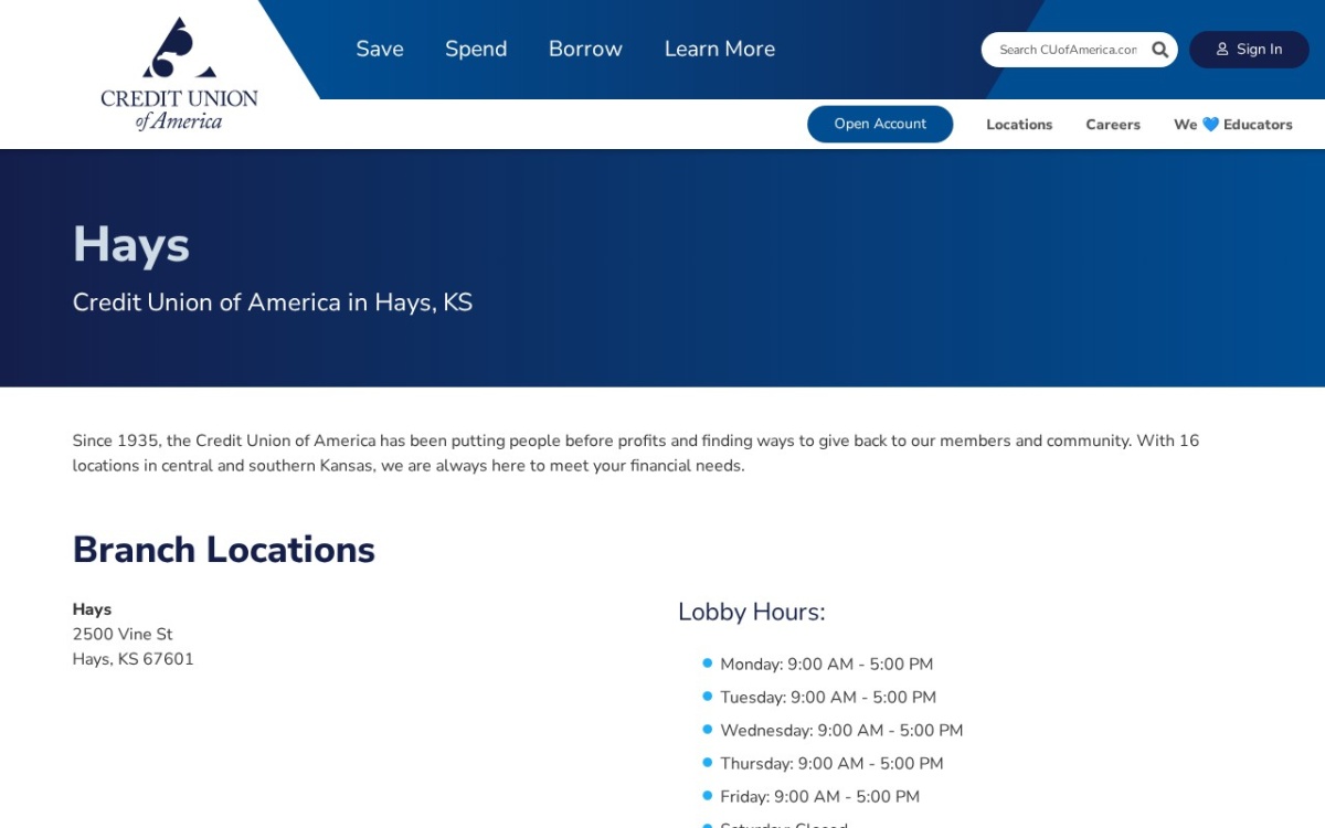 Credit Union of America