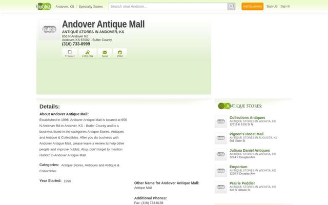 Andover Antique Mall Llc