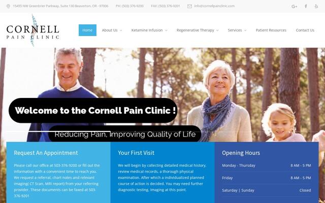 Cornell Pain Clinic : Dr. Suresh Chand, M.D. Portland, Oregon