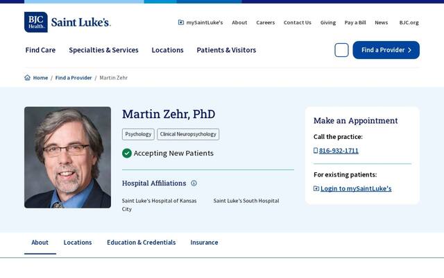 Martin D Zehr, PhD