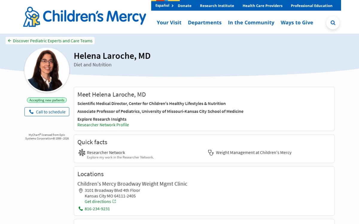 Helena Laroche MD, FAAP, ABOM