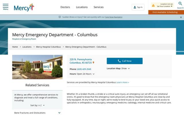Mercy Emergency Department - Columbus
