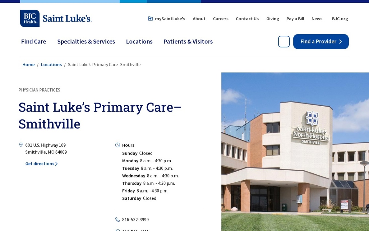Saint Luke's Primary Care–Smithville