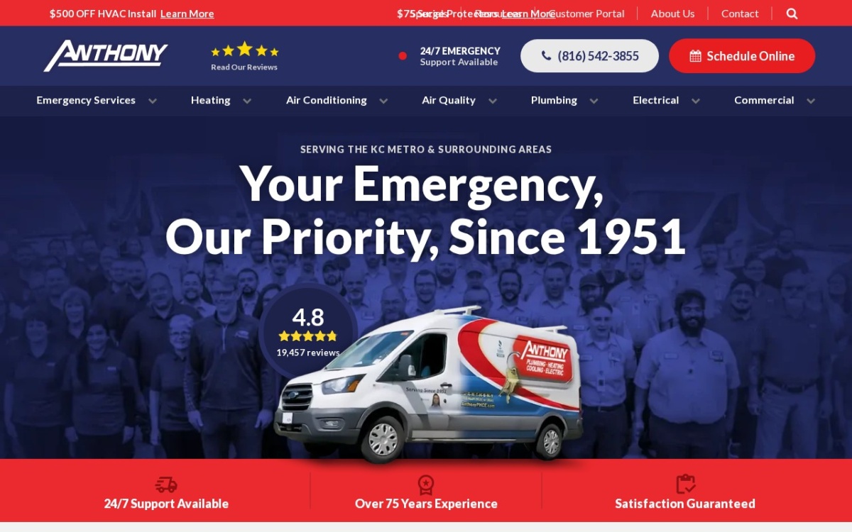 Anthony Plumbing, Heating, Cooling & Electric
