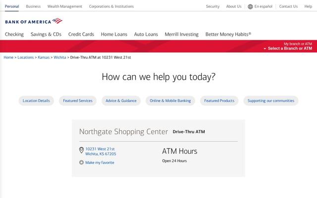 Bank of America Drive-Thru ATM | Northgate Shopping Center