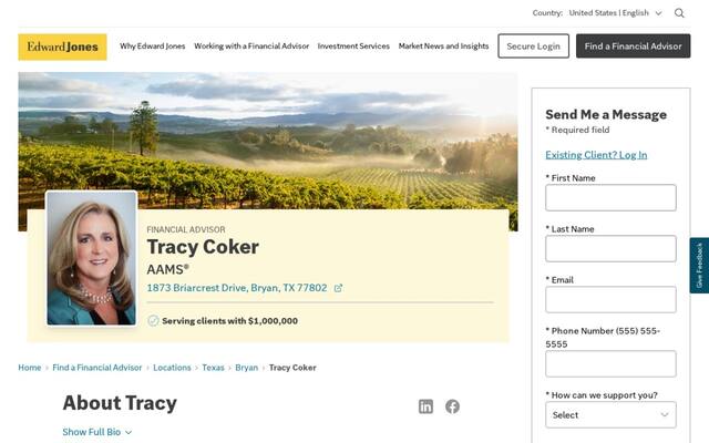 Edward Jones-Financial Advisor:Tracy Coker