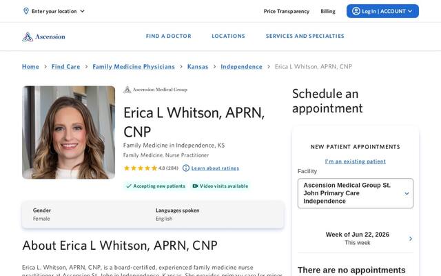 Erica L. Whitson, APRN, CNP