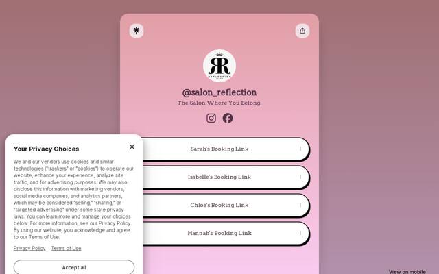 Salon reflection