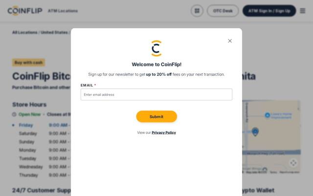CoinFlip Bitcoin ATM - Vapor 100 - Wichita (Wichita)
