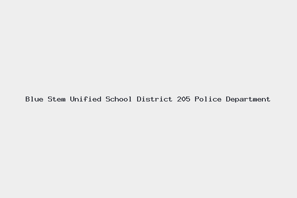 Blue Stem Unified School District 205 Police Department
