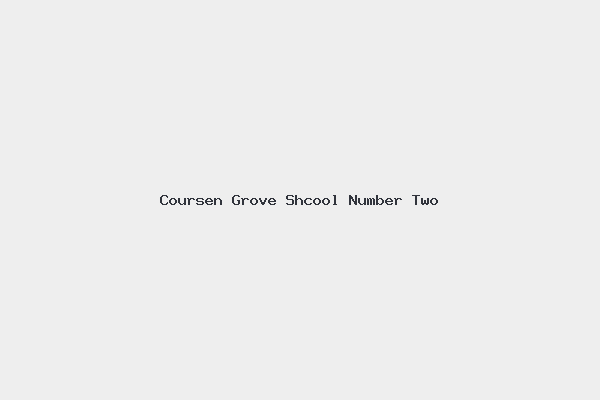 Coursen Grove Shcool Number Two 1 Coursen Grove Shcool Number Two