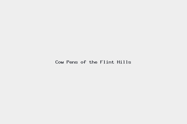 Cow Pens of the Flint Hills