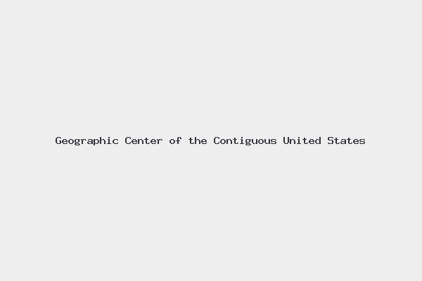 Geographic Center of the Contiguous United States