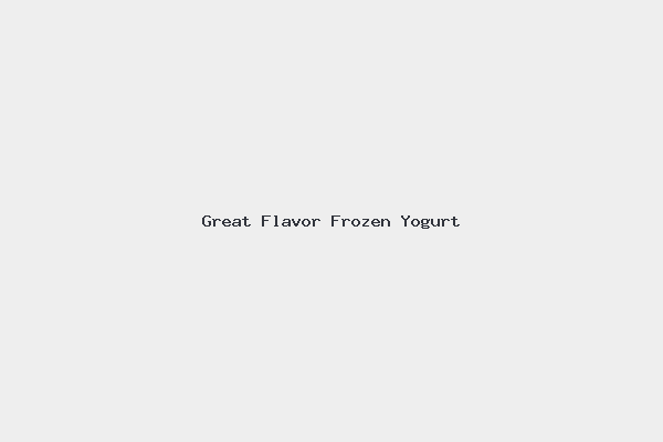 Great Flavor Frozen Yogurt