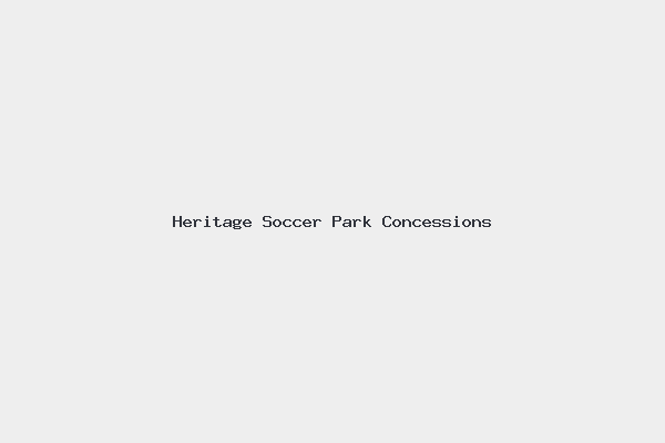 Heritage Soccer Park Concessions