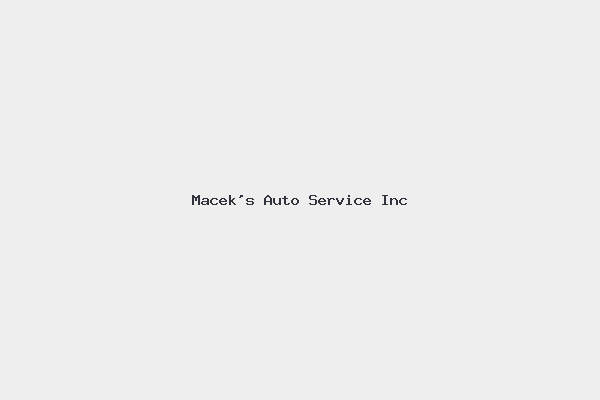 Macek’s Auto Service Inc