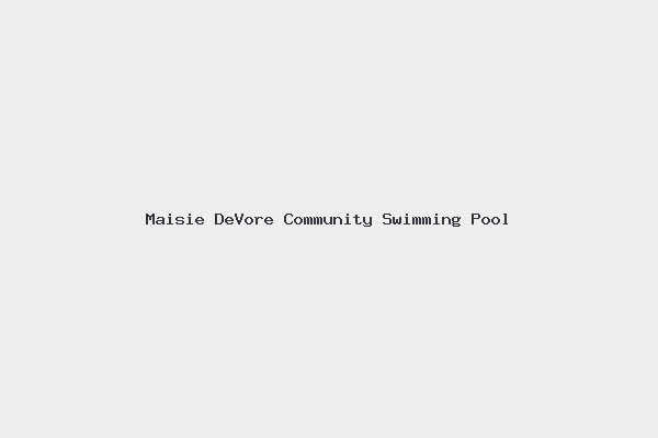 Maisie DeVore Community Swimming Pool