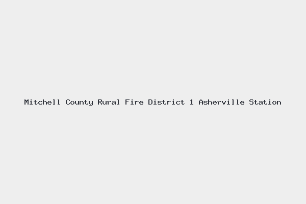 Mitchell County Rural Fire District 1 Asherville Station