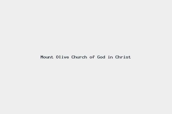 Mount Olive Church of God in Christ