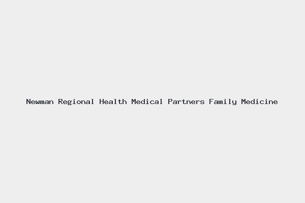 Newman Regional Health Medical Partners Family Medicine