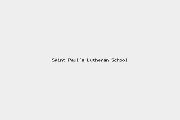 Saint Paul’s Lutheran School