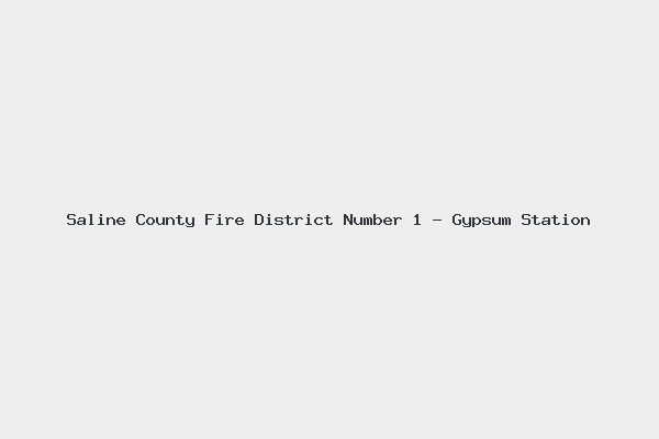 Saline County Fire District Number 1 – Gypsum Station