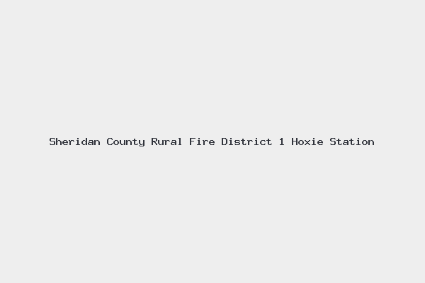 Sheridan County Rural Fire District 1 Hoxie Station