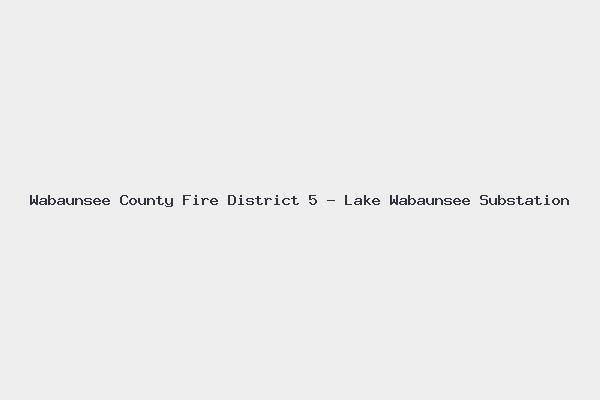 Wabaunsee County Fire District 5 – Lake Wabaunsee Substation