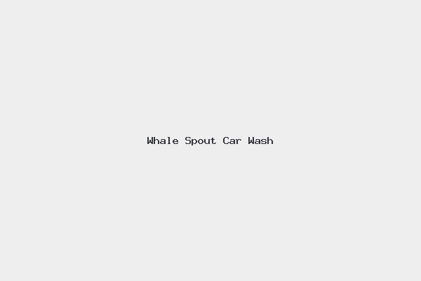 Whale Spout Car Wash